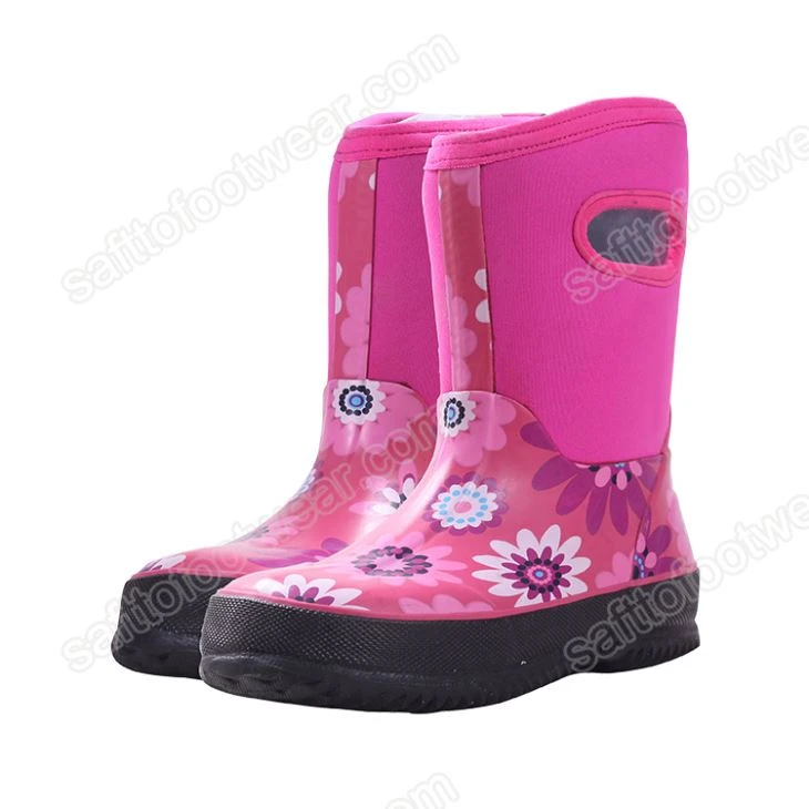 Neoprene Kids Rubber Rain Boots